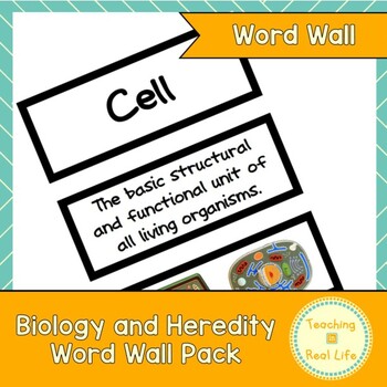 Preview of Biology and Heredity Word Wall/Vocabulary Cards