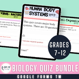 Biology quizzes for Middle school and High school