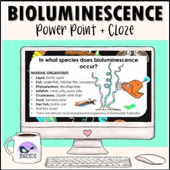 Preview of Bioluminescence Power Point and Cloze