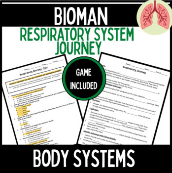 Preview of Bioman Respiratory System Activity | respiratory journey | body systems activity