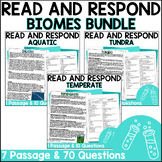 Biome BUNDLE Reading Passages Comprehension & Quiz Science