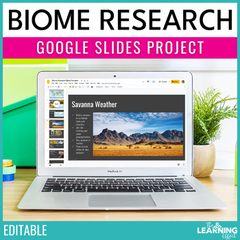 Preview of Biome Ecosystem Research Project for Google Slides | Science Activity