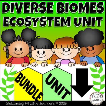 Preview of Biome Ecosystems Bundle, Animals, Habitats, Food: STEM, Math, Reading, Writing
