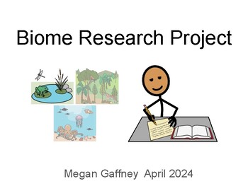 Preview of Biome/Envioronment/Habitat Project with rubric, special education