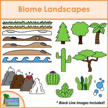 Preview of Biome Landscapes Clip Art