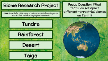 Preview of Biome Project Student Research Slides