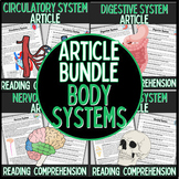 Human Body Systems Reading Comprehension Bundle
