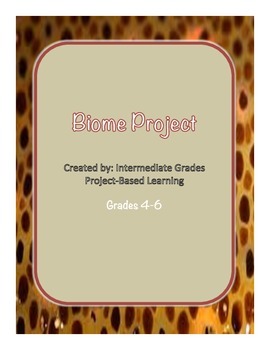 Preview of Biome Research Project Grades 4-6 Common Core Writing