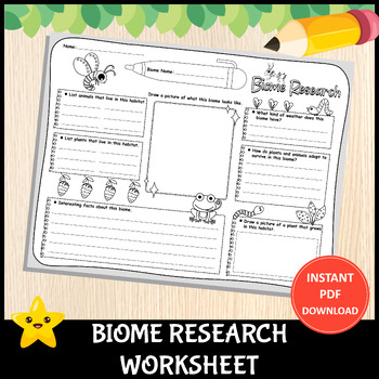 biome research project worksheet