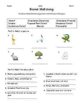 Biome Review by Ms Corey Science Spot | TPT