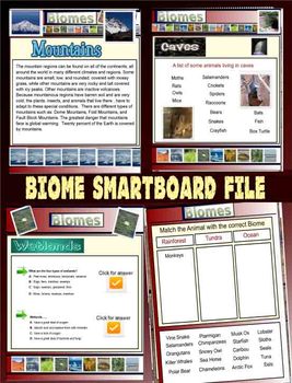 Preview of Biome Science Education Smartboard File - 55 Pages