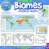 Biomes - Maps of the World and Continents Clip Art