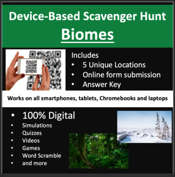 Preview of Biomes – A Digital Scavenger Hunt Activity