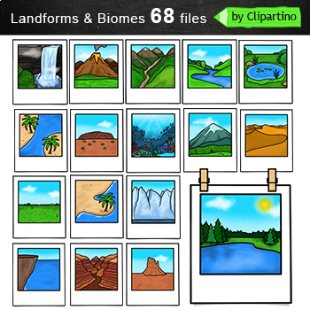 Preview of Biomes And Landforms Clip Art Commercial use