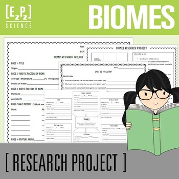 Preview of Biomes Brochure Research Activity | Science Project