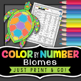 Biomes Color by Number - Science Color By Number - Review 