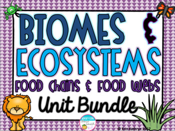 Preview of Biomes, Ecosystems, Food Chains, and Food Webs Unit Bundle