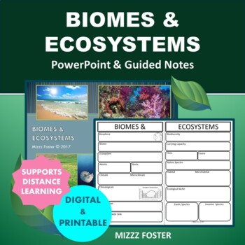 Preview of Biomes & Ecosystems PowerPoint and Guided Notes (Digital & Print)