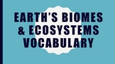 Biomes & Ecosystems Vocabulary