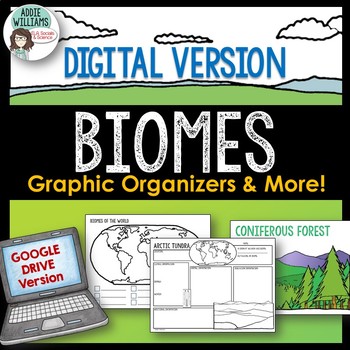 Preview of Biomes Graphic Organizers, Climate Graph and More! Digital 