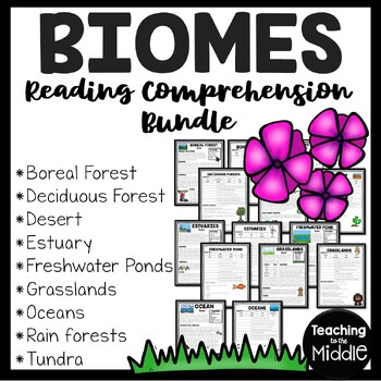 Biomes Informational Text Reading Comprehension Bundle | TPT