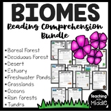 Biomes Informational Text Reading Comprehension Bundle