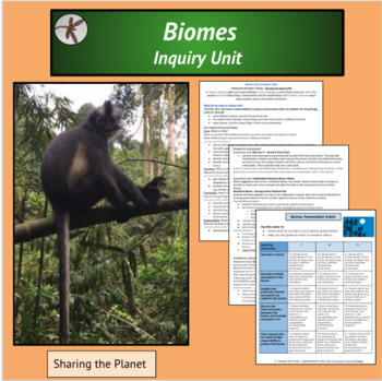 Preview of Biomes Inquiry Unit - Science - Environmental Studies - Animals - IB