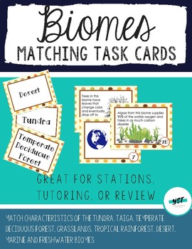 Preview of Biomes Matching Task Cards