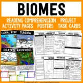 Biomes - Reading Comprehension, Project, Task Cards, Posters