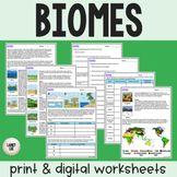 Biomes - Reading Comprehension Worksheets