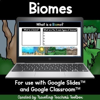 Preview of Biomes Research Project Google Classroom™ and Google Slides™ Distance Learning