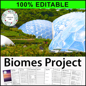 Preview of Biomes Research Project - PBL - 100% Editable
