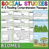 Biomes Social Studies Science Reading Comprehension Passages K-2