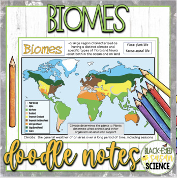 Preview of Biomes Doodle Notes & Quiz