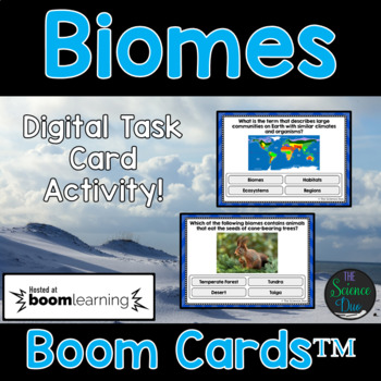 Preview of Biomes Task Cards - Distance Learning Compatible Digital Boom Cards™