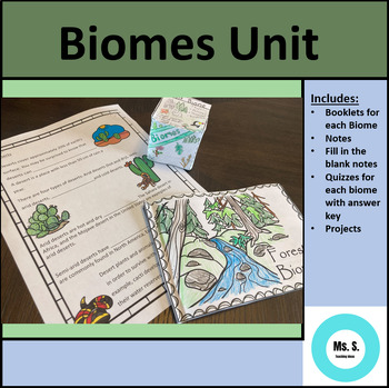 Preview of Biomes Unit - Ecosystems & Habitats Booklet and Projects