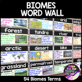 Biomes Unit Word Wall: Tundra, Forest, Desert, Grassland a