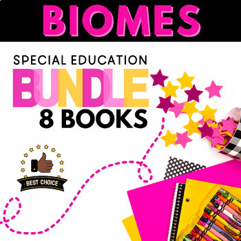 Preview of Biomes Adapted Books for Special Education 8 Ecosystem Adaptive Book Activities