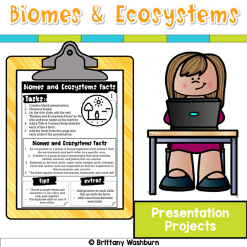Preview of Biomes and Ecosystems Presentation Projects