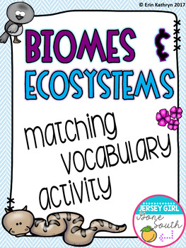 Preview of Biomes and Ecosystems Vocabulary Matching Activity