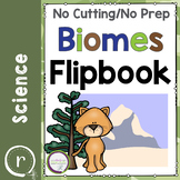 Biomes and Food Chain Flip Book No Prep {No Cutting Flipbook}