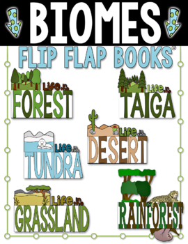 Preview of Biomes Flip Flap Books® | Distance Learning