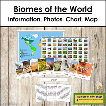 Preview of Biomes of the World - Information, Sorting Cards, Control Chart, Map