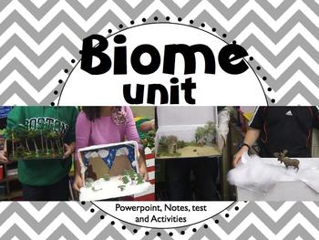 Preview of Biomes of the World Unit (Powerpoint, Notes & Test, and Fun Activities)