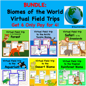 Preview of Biomes of the World Virtual Field Trip Bundle Get 2 Free