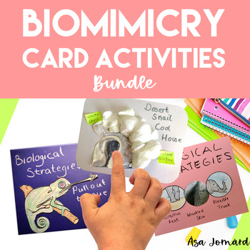 Preview of Biomimicry Card Activities Bundle | Nonfiction | Project