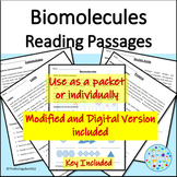 Biomolecule Reading Passages Differentiated and Digital