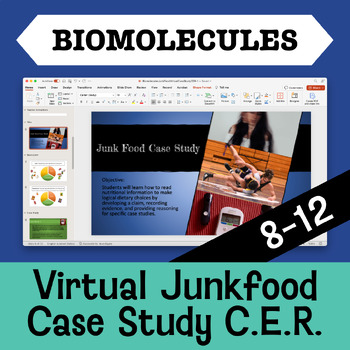 Preview of Biomolecules - Junk Food Virtual Case Study CER