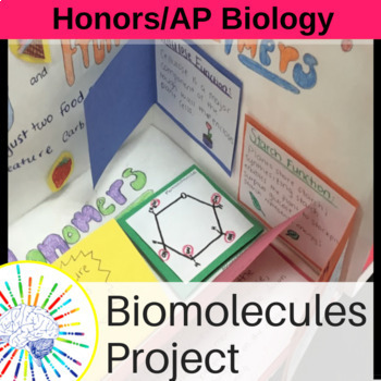 Preview of Biomolecules Project for AP Biology or Advanced Honors Biology