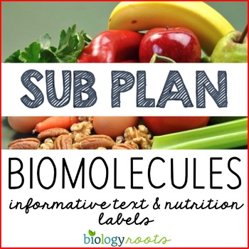 Preview of Biomolecules Sub Plan
